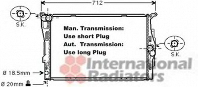 VAN WEZEL 06002292 -  Радиатор, охлаждение двигателя
